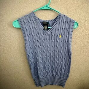 Polo by Ralph Lauren Light Blue V-Neck Sweater Vest